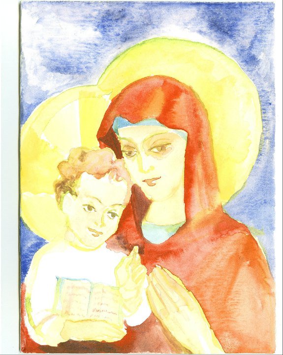 Holy Mother of God greeting card by Gallina Todorova 