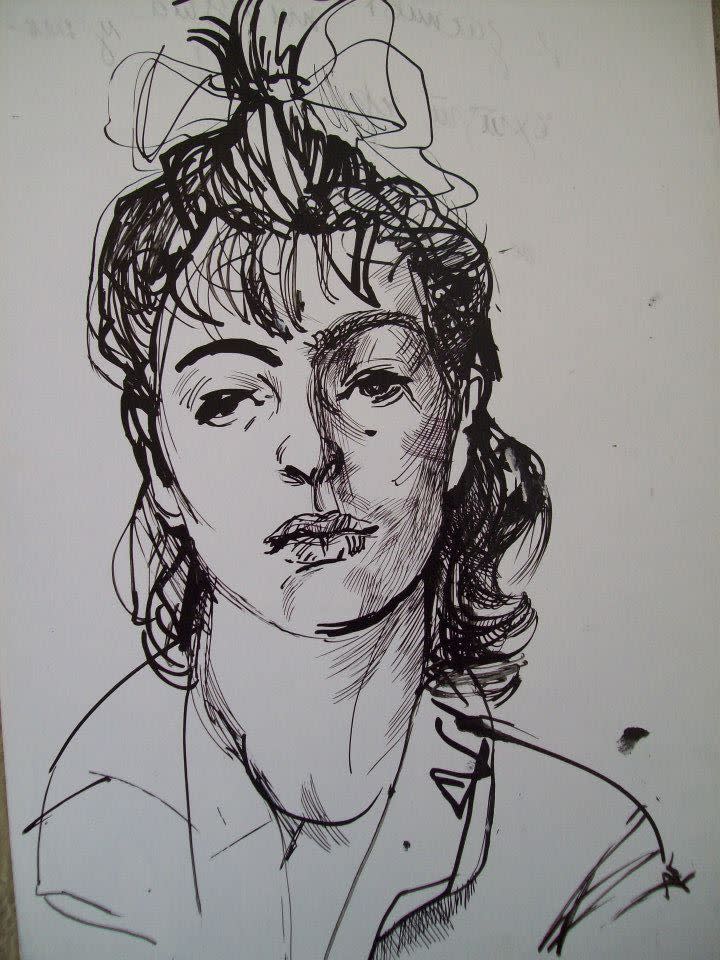 Hristina as a girl by Gallina Todorova 