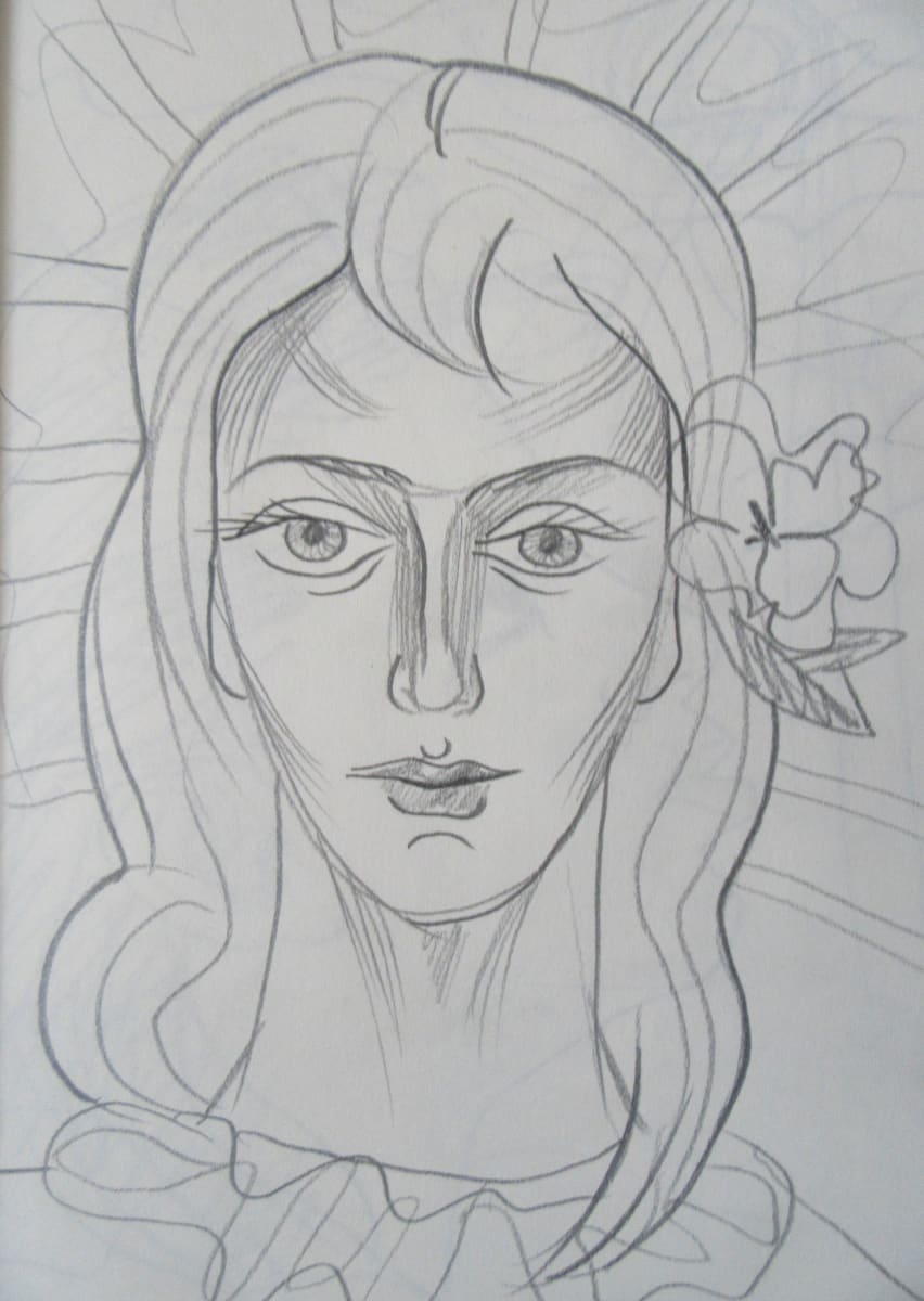 Girl with a flower by Galina Todorova 