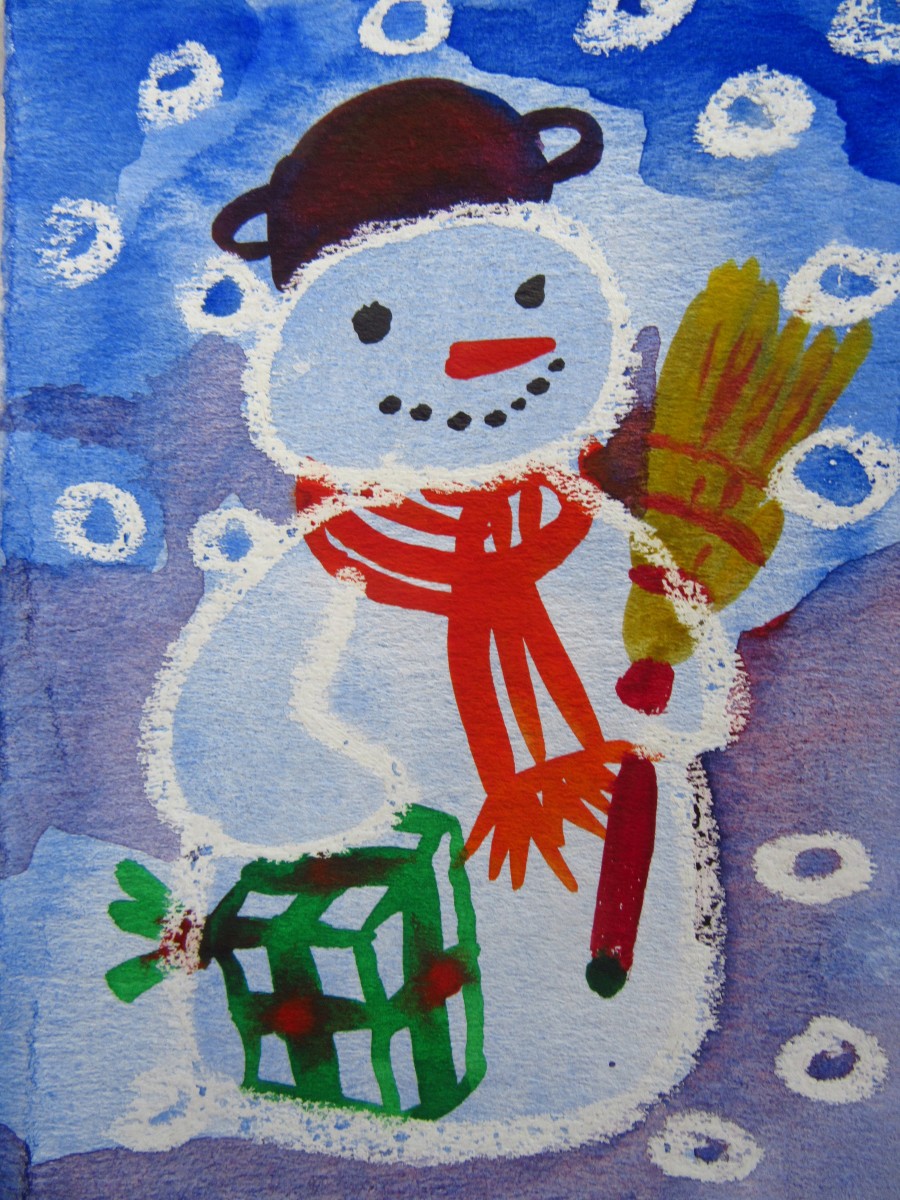 Snowman - Christmas 2019/ illustration by Gallina Todorova 