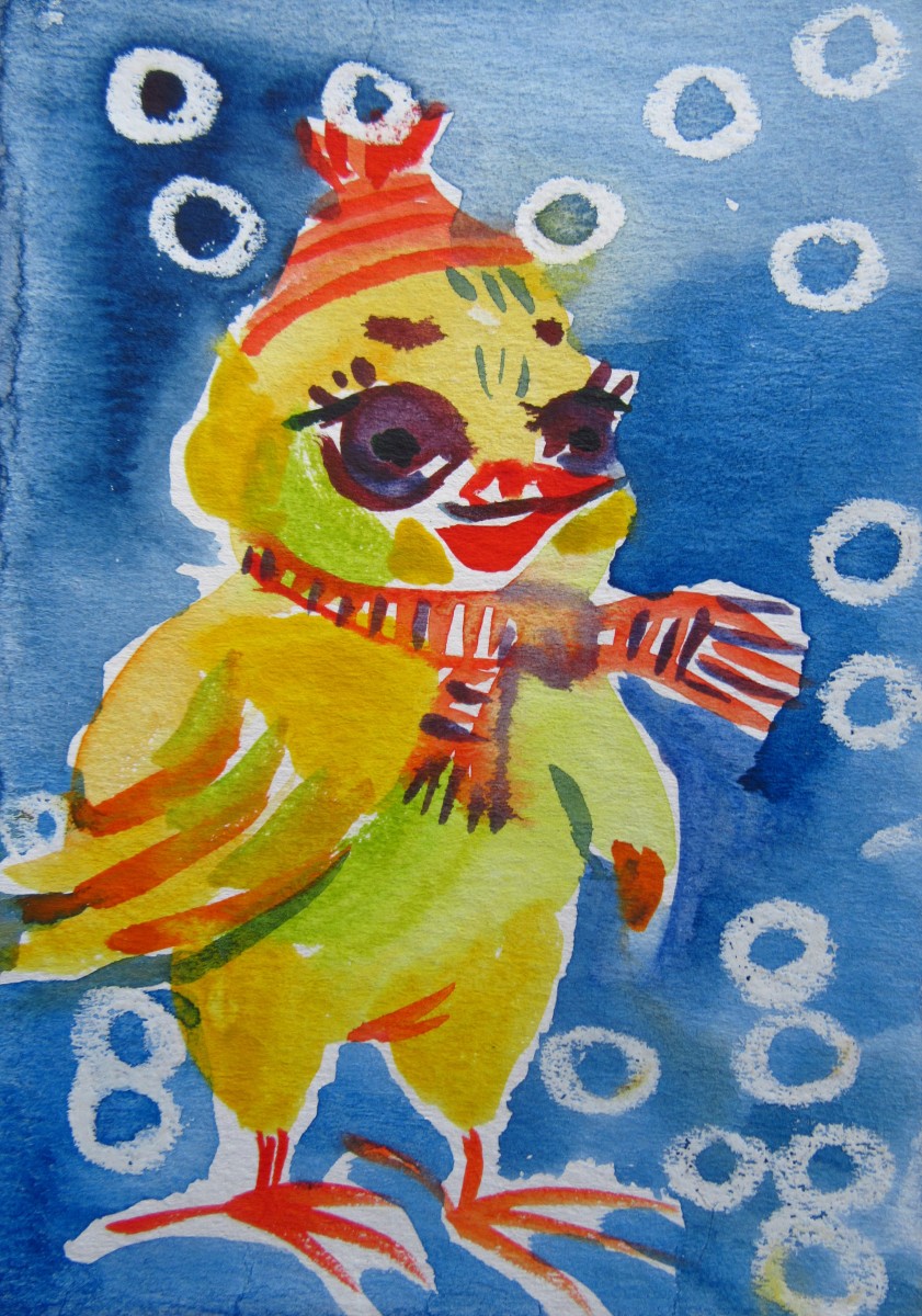Chicken - Christmas 2019/ illustration by Gallina Todorova 