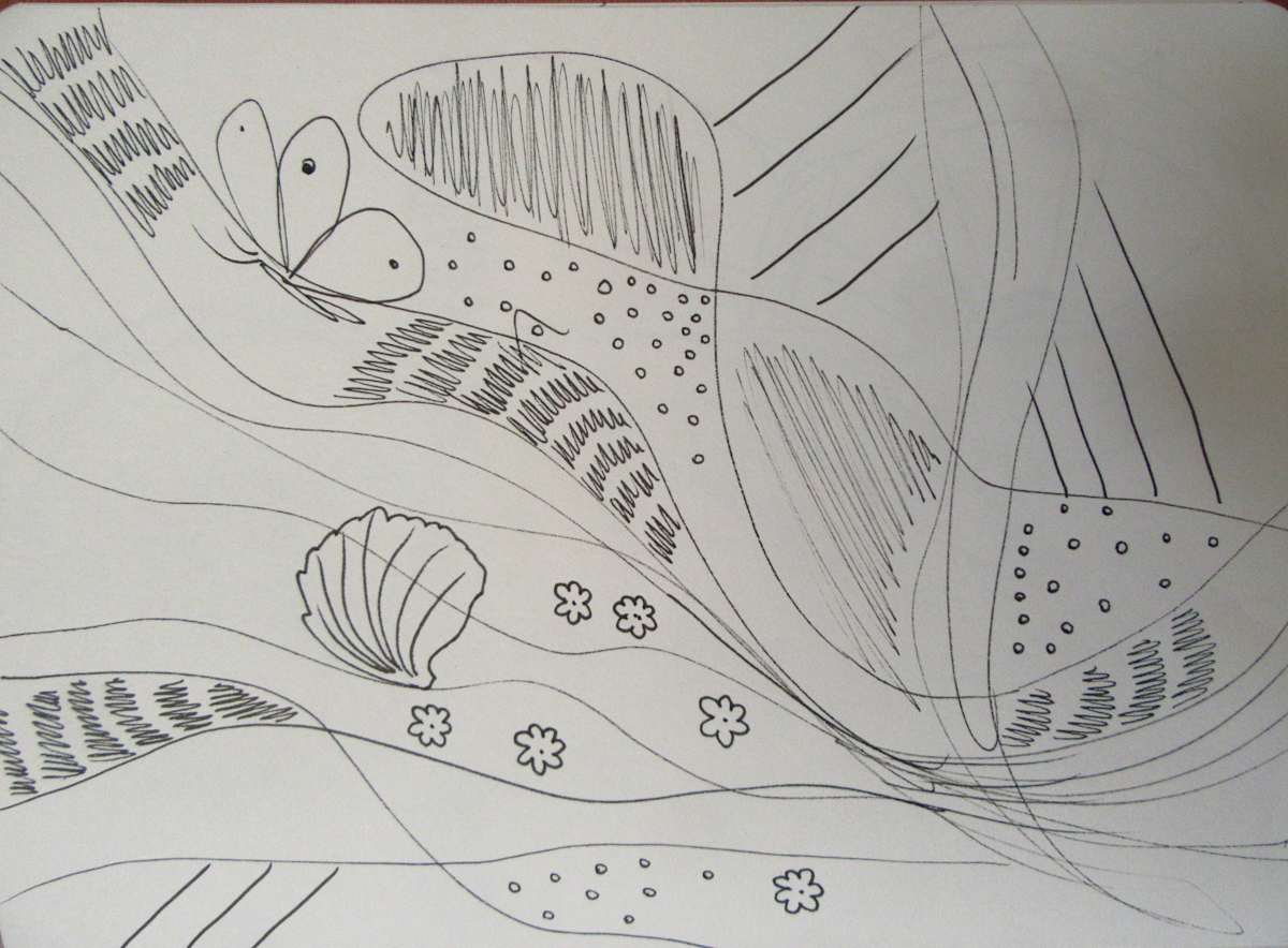 Composition with a shell and butterfly by Galina Todorova, Image 5.
