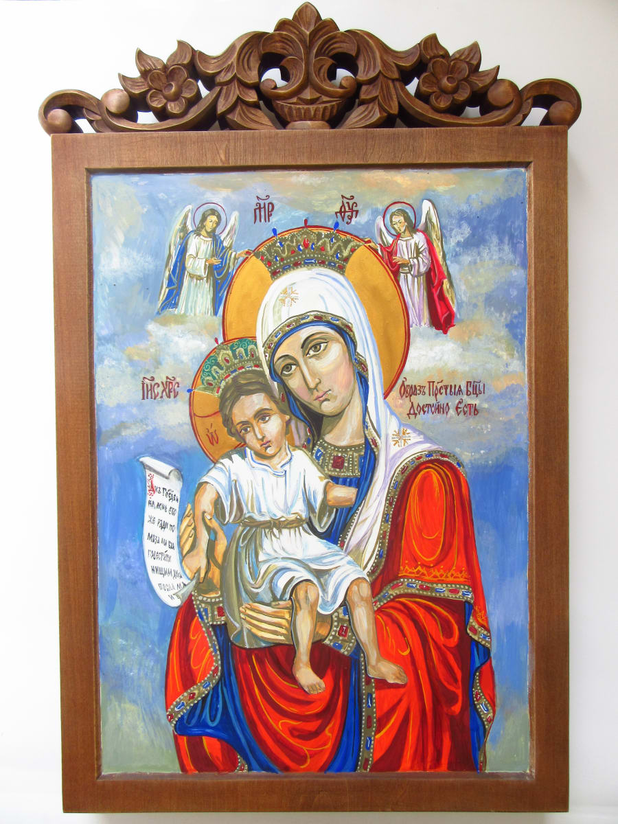 Holy Mother Dostojno Est by Galina Todorova 