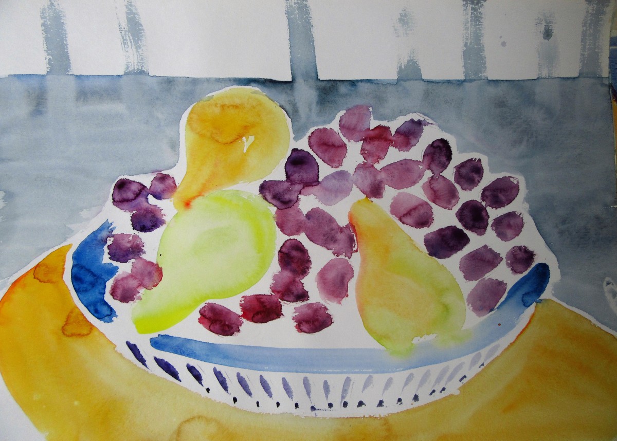 Pears and grapes by Gallina Todorova 
