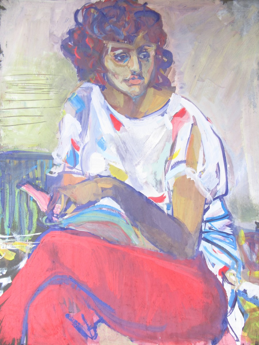Rada, holding a book by Gallina Todorova 