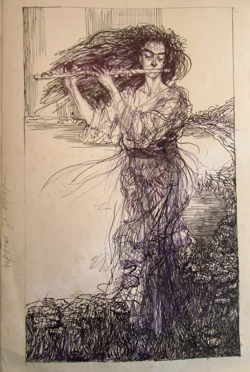 Deamon - preliminary drawing by Gallina Todorova 