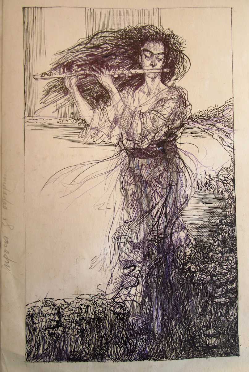 Deamon - preliminary drawing by Gallina Todorova, Image 1.