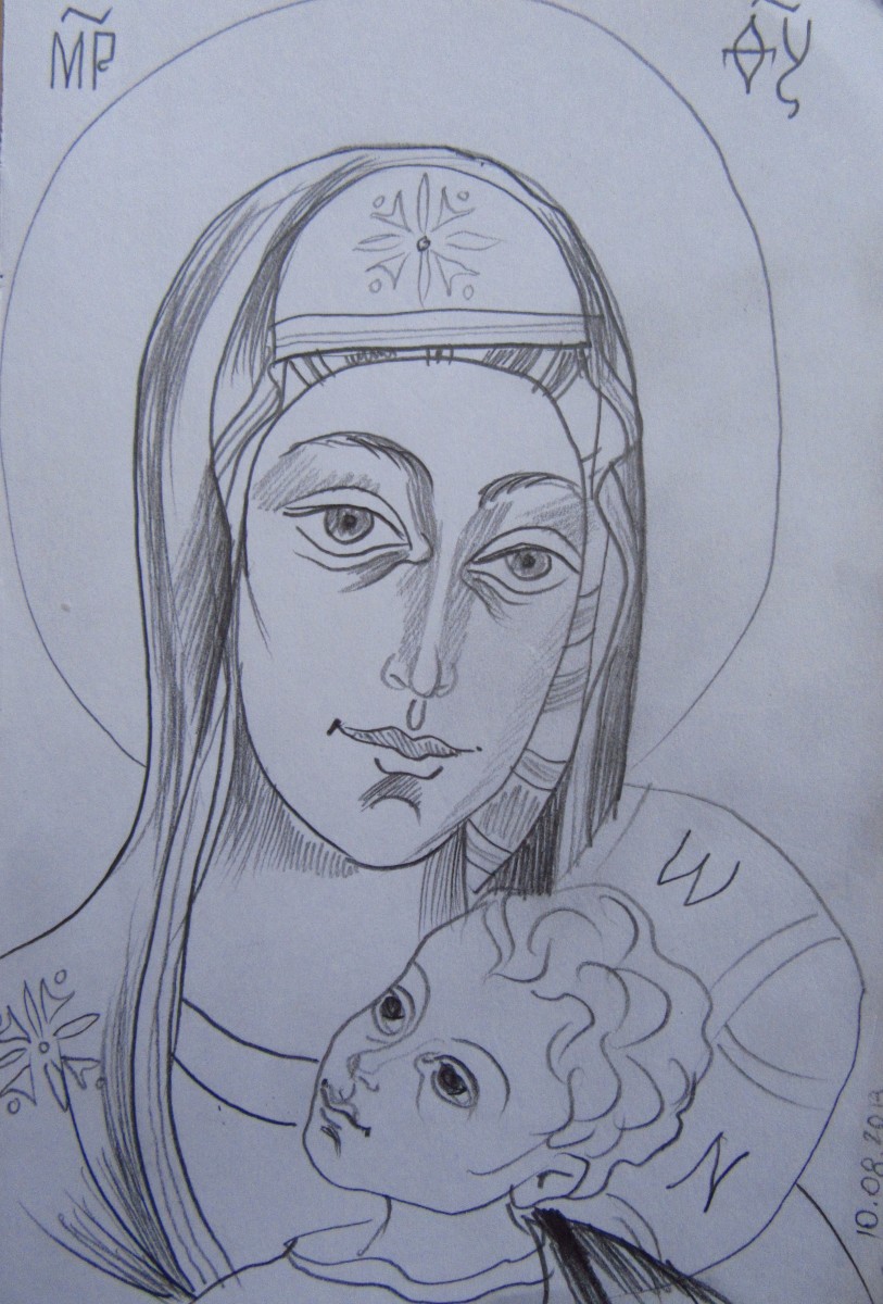 Holy Mother and child by Gallina Todorova 