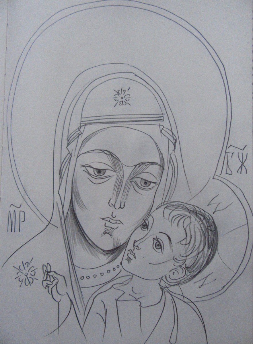 Holy Mother and child by Gallina Todorova 