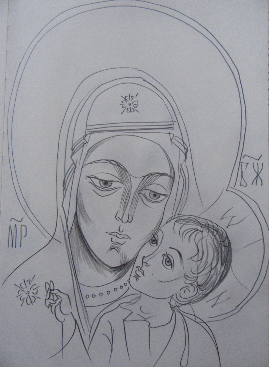 Holy Mother and child by Gallina Todorova 