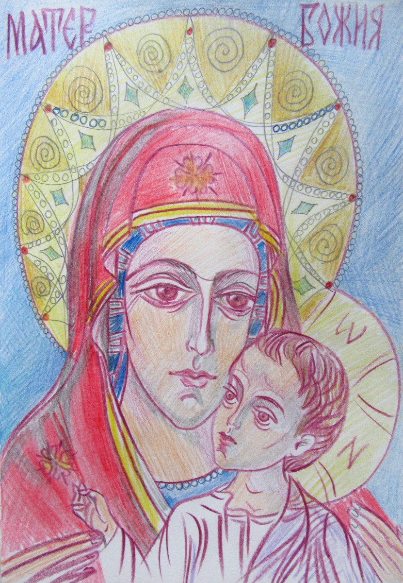 Holy Mother and child by Gallina Todorova 