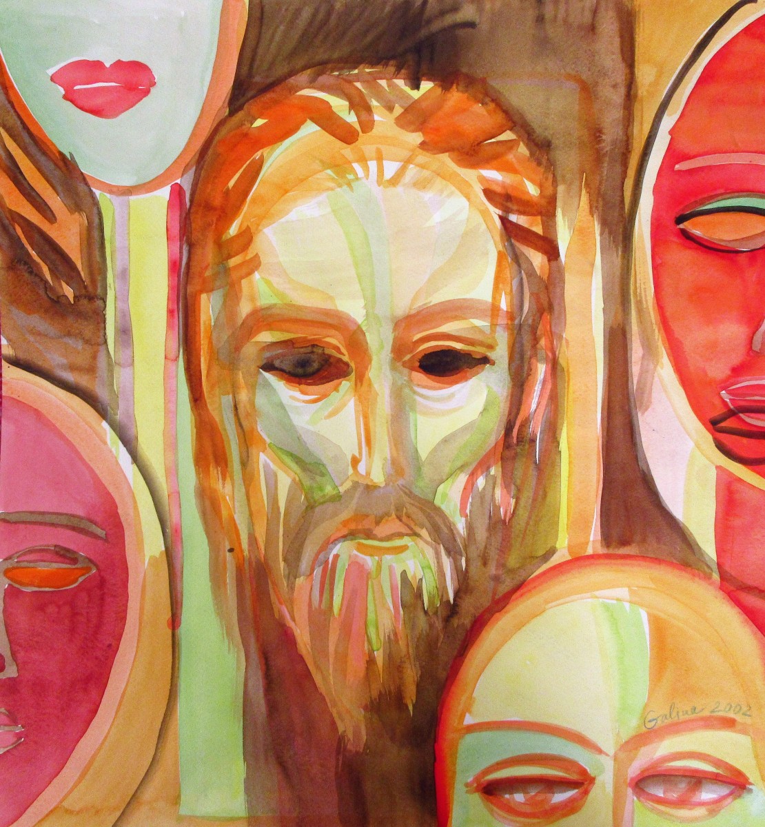 Faces 1999 - 2002 by Gallina Todorova 