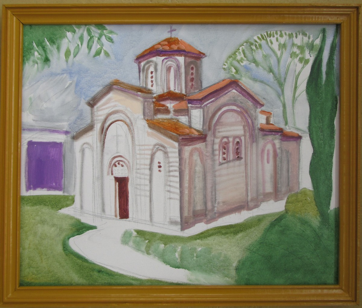 11th century St George Temple in Kyustendill by Gallina Todorova 