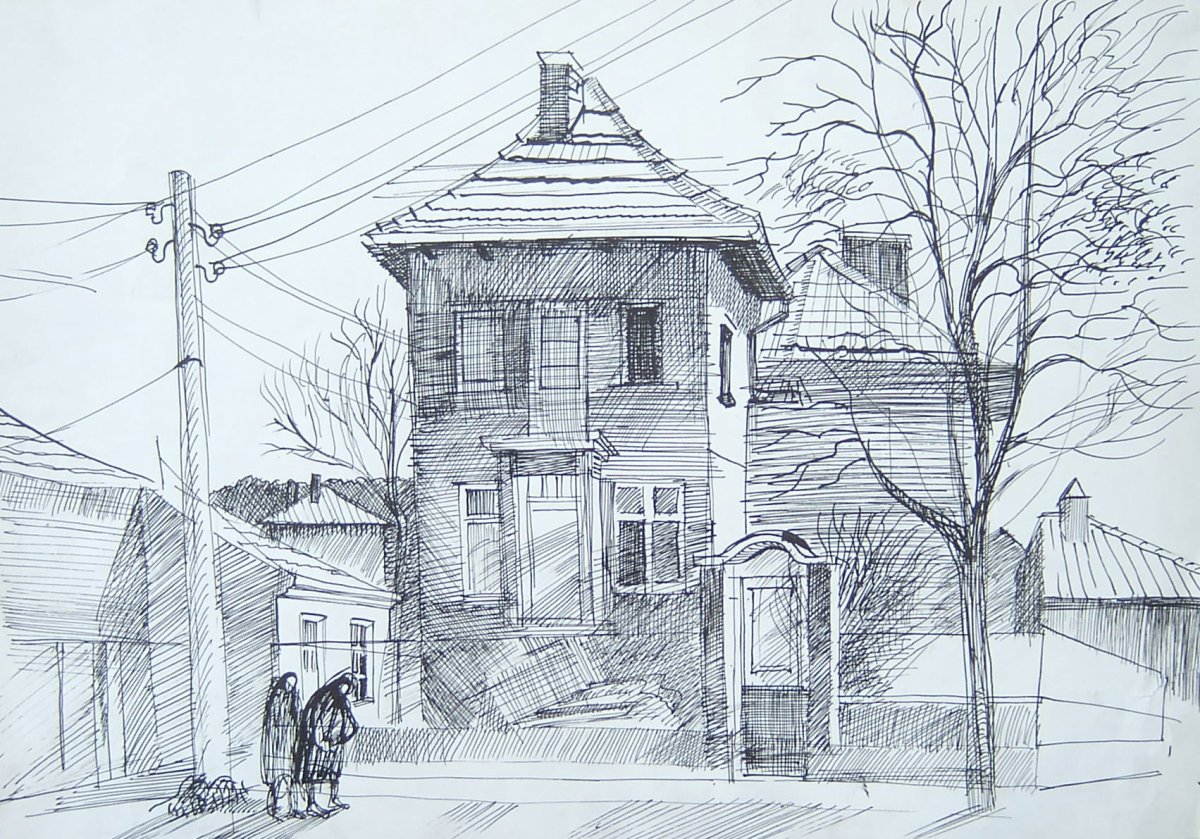 Houses in Kazanluck by Gallina Todorova 
