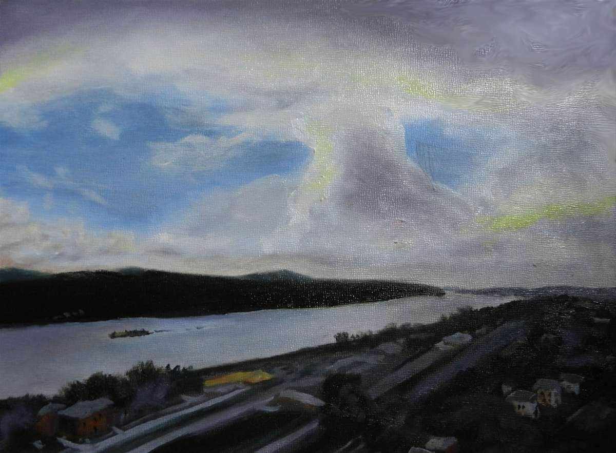 Storm Moving Over Poughkeepsie River by Laurie Waite-Fellner, Image 1.