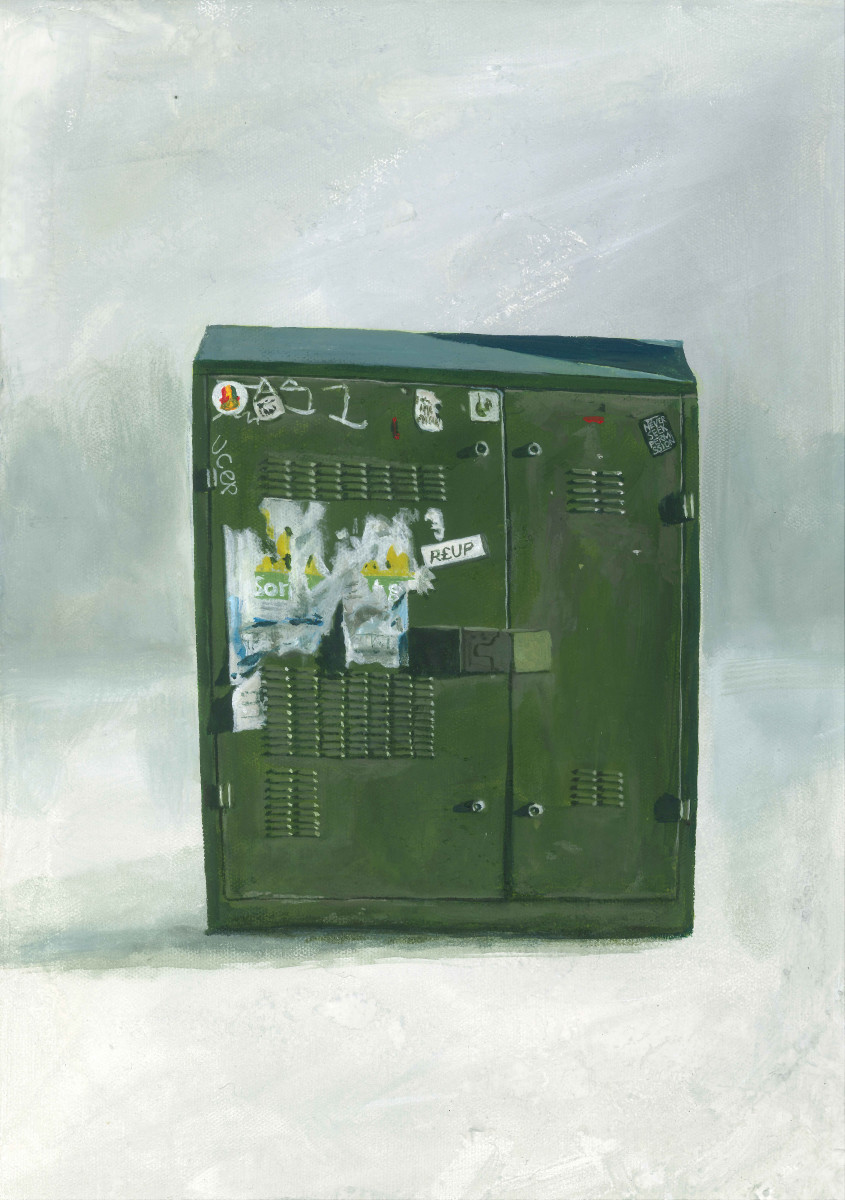 Green Electrical Box, Seven Sisters by Michelle Heron 