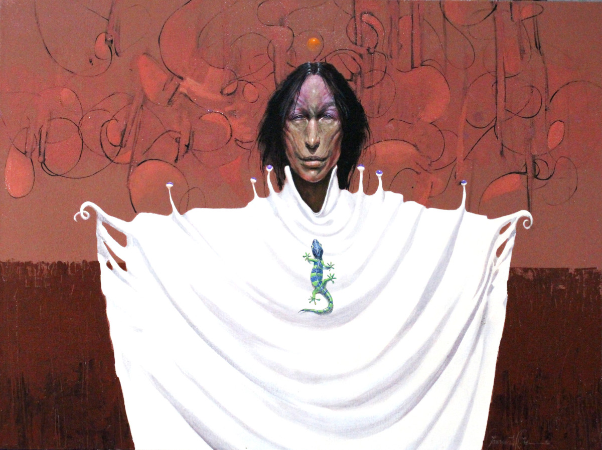 Beaded Gecko by Lawrence Lee 