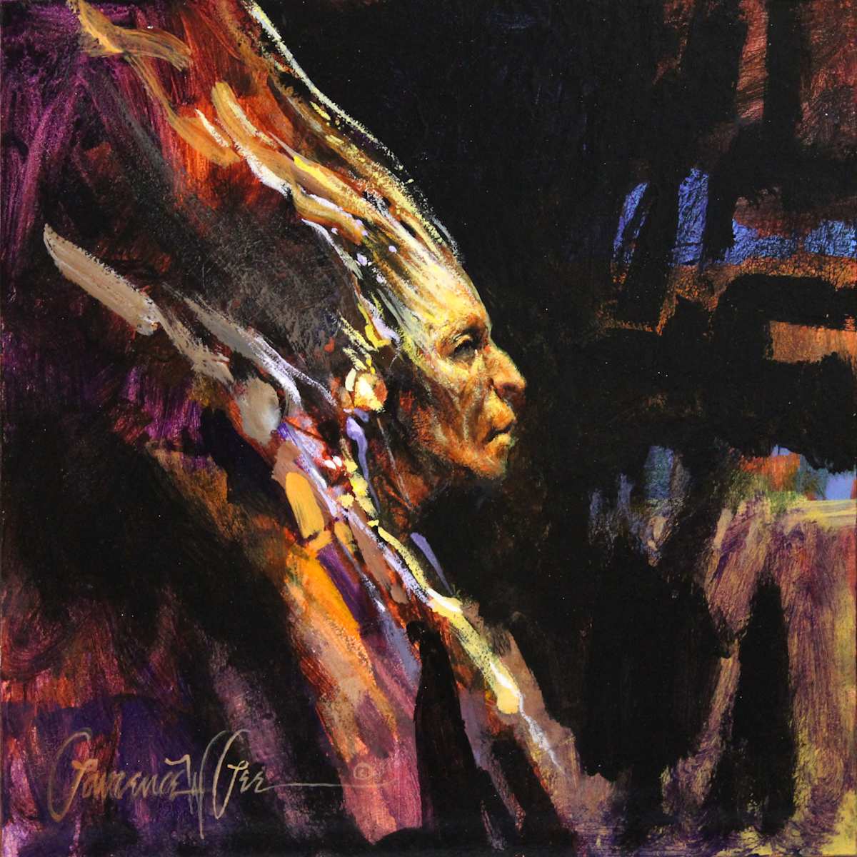 Shaman's Fire Miniature by Lawrence Lee, Image 1.