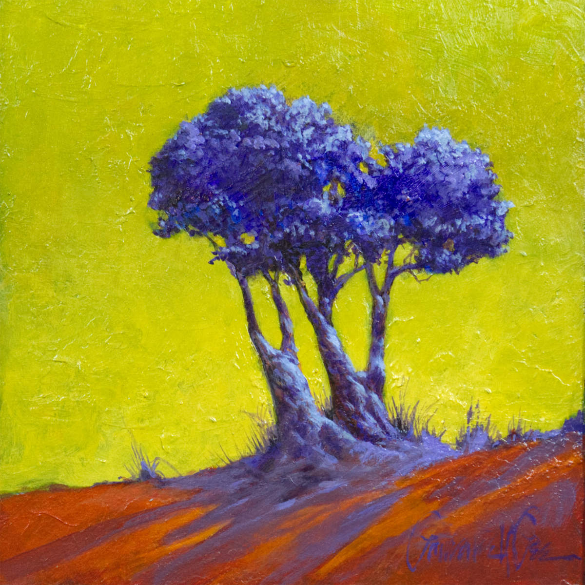 Two Blue Trees by Lawrence Lee, Image 1.