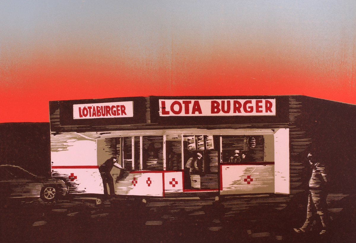 Sunset at Lotaburger by Tony Lazorko 