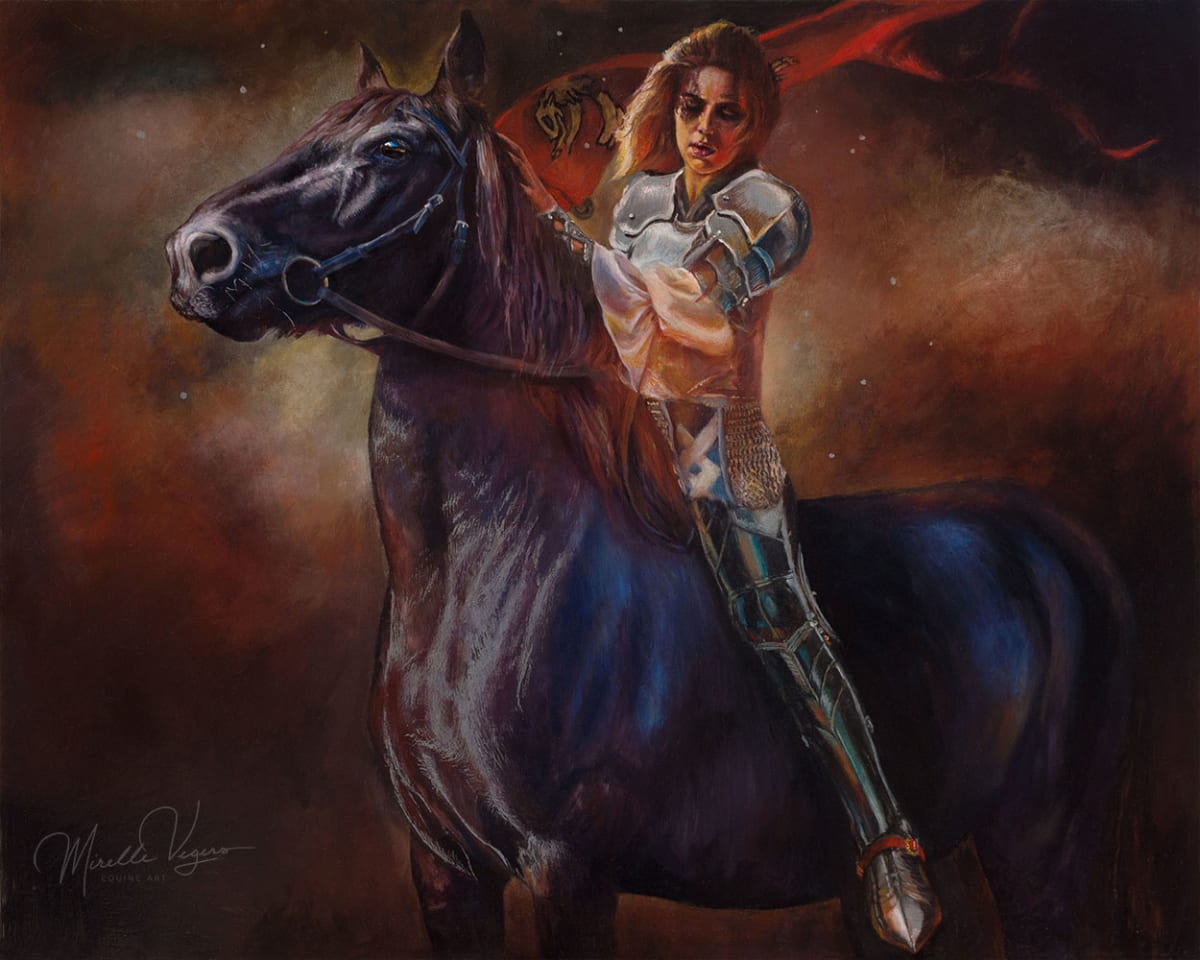Maiden on horseback by Mirelle Vegers 