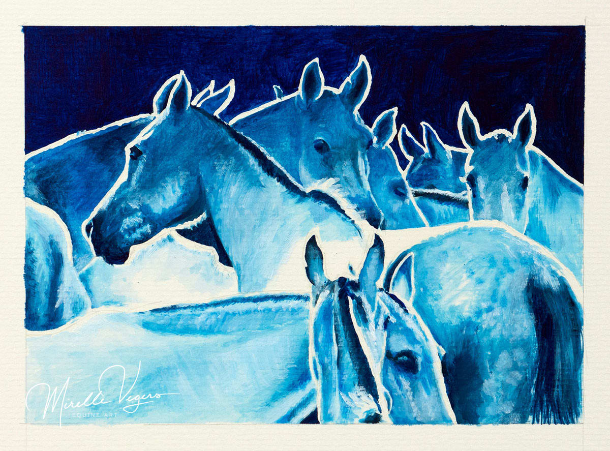 Blue herd by Mirelle Vegers 