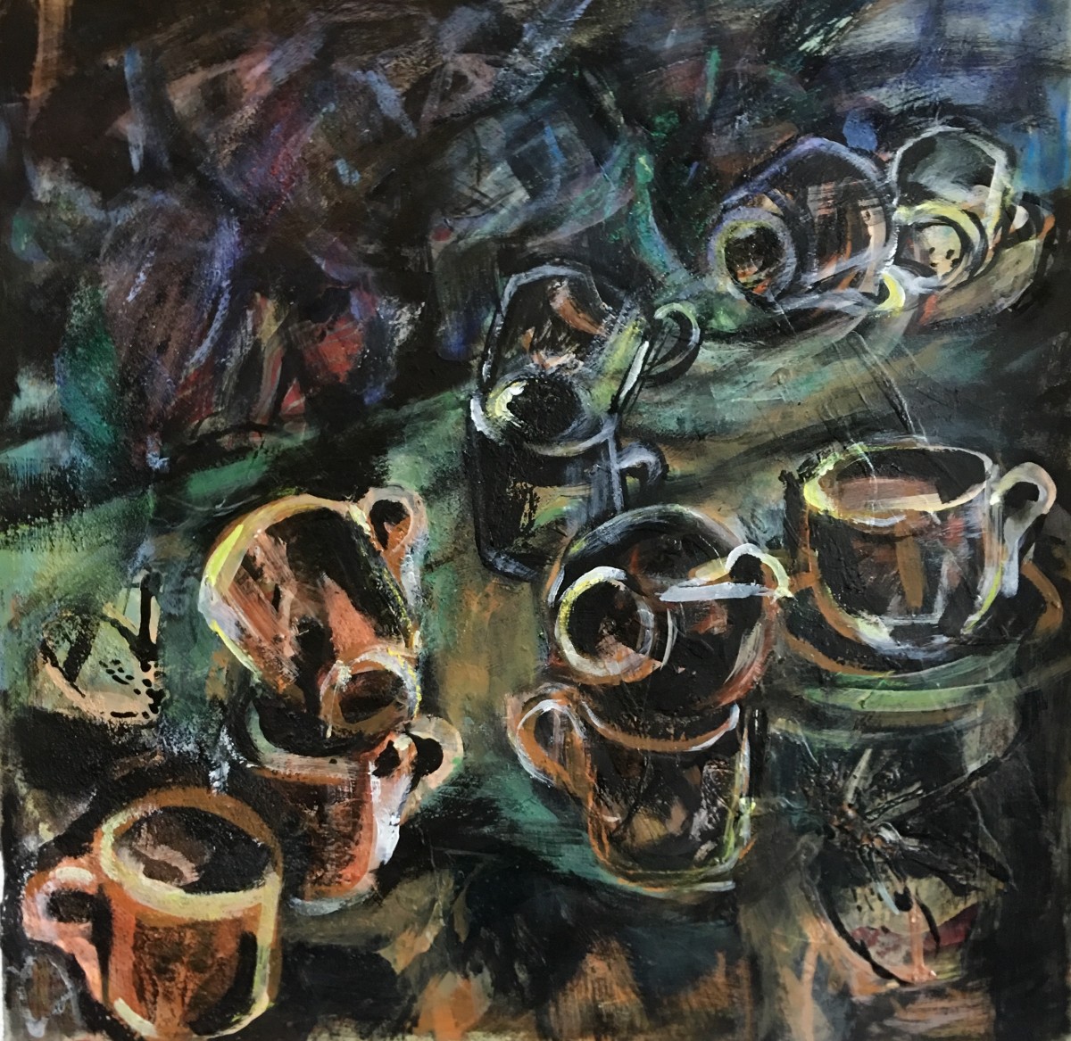 Cups Waiting 'Everyday, Over and Over' by Barbara Aroney 