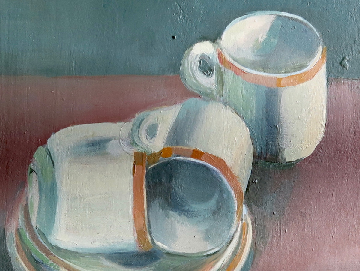 Green and Brown (Cups) by Barbara Aroney 