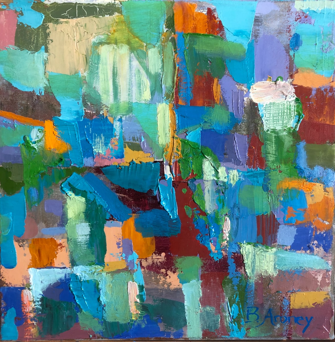 Green by Barbara Aroney  Image: Green, Oil on canvas, 30x30cm