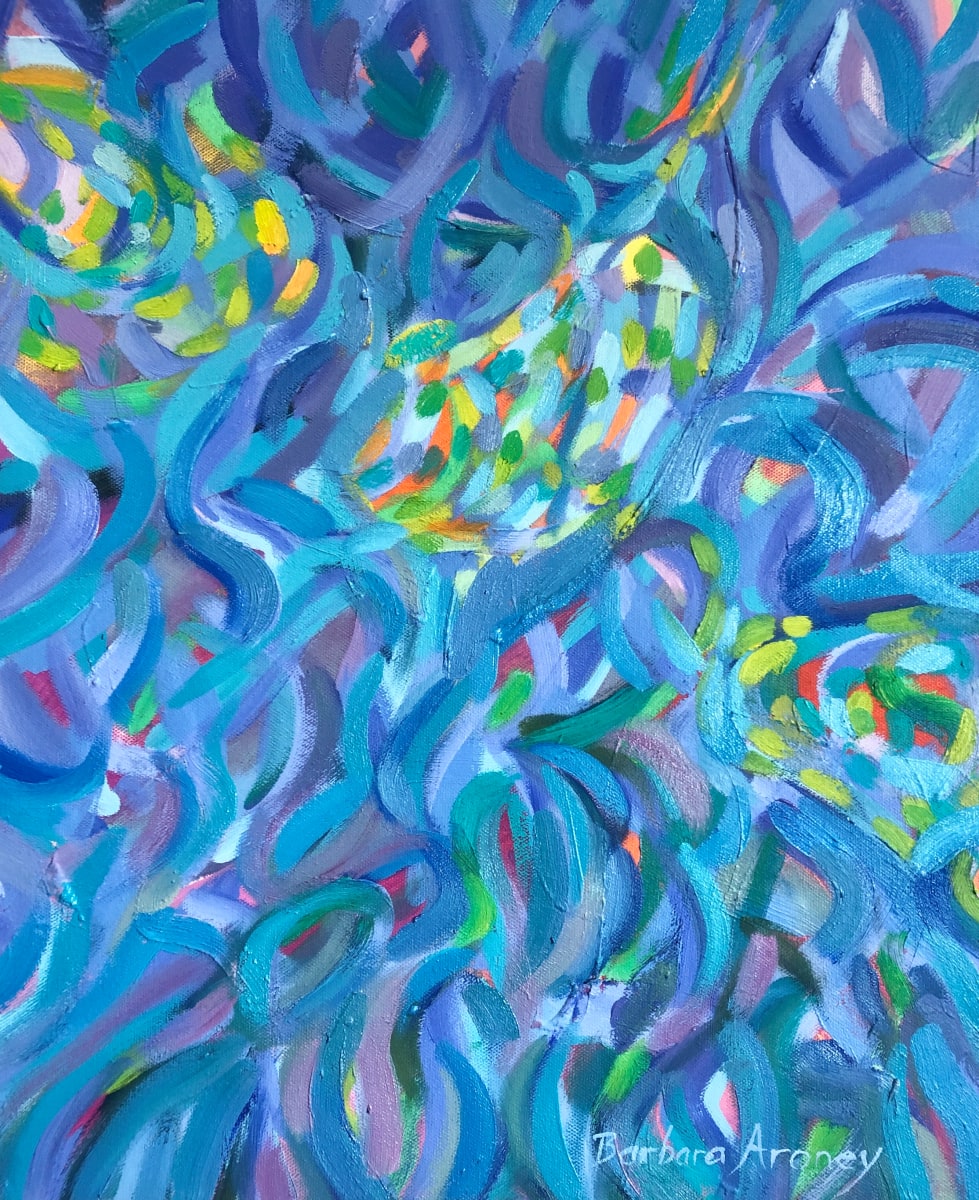 Breaking Through Blue by Barbara Aroney  Image: Breaking Through Blue Oil on canvas 51x40cm