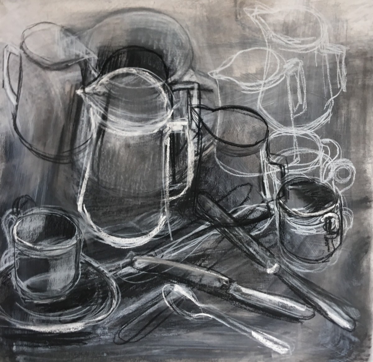 Jugs in Movement by Barbara Aroney 