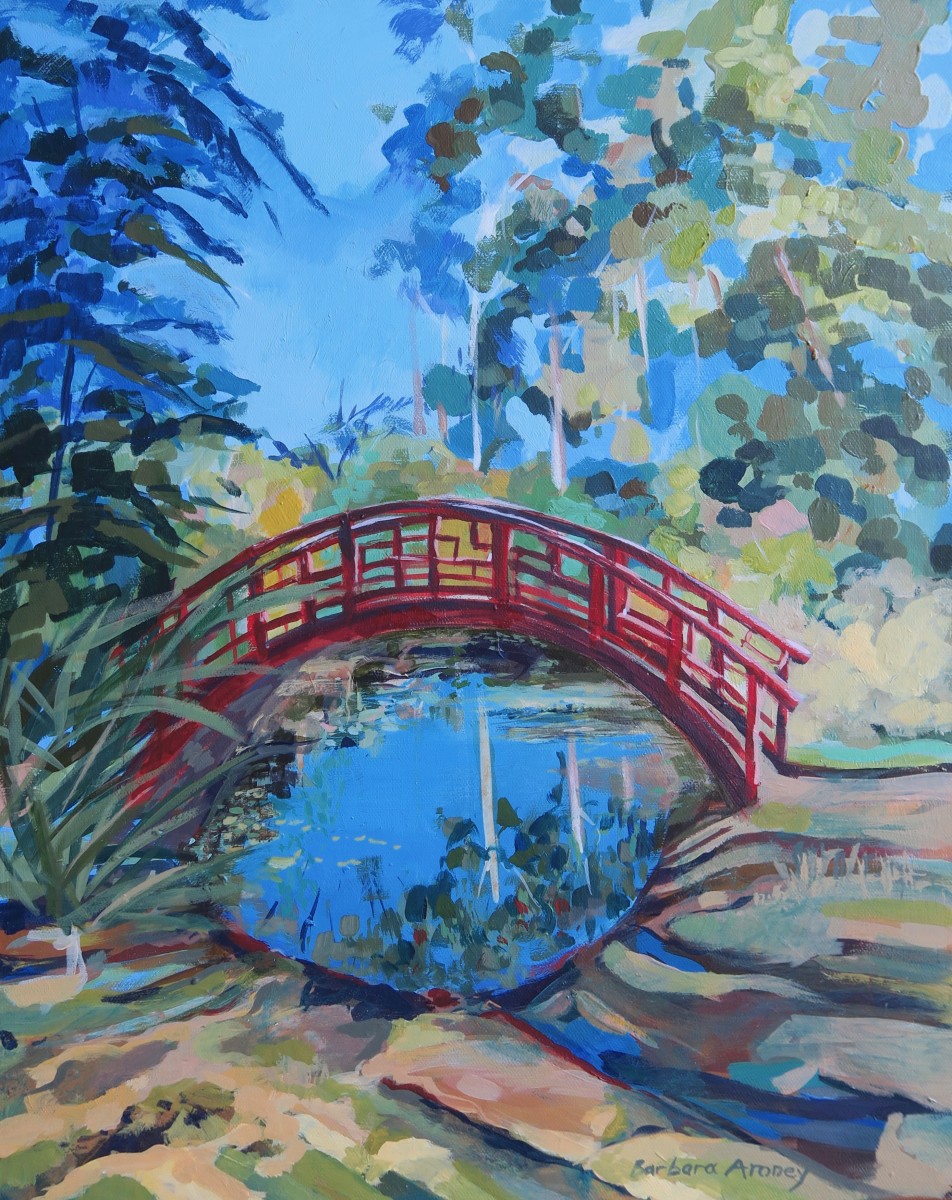 The Red Bridge (2) by Barbara Aroney 