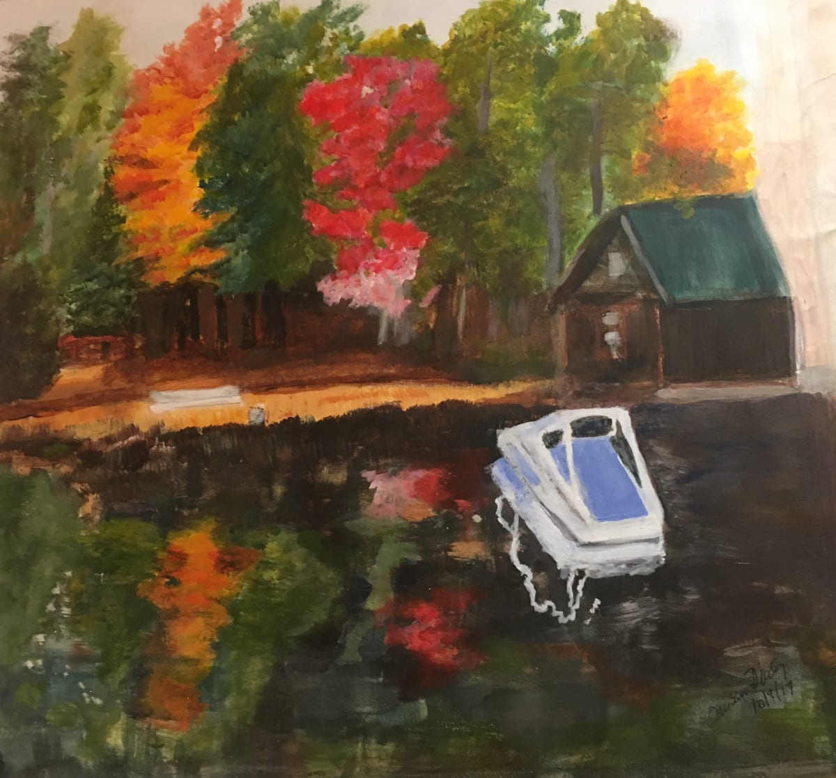 Old Forge Autumn Reflections by Susan Daily 