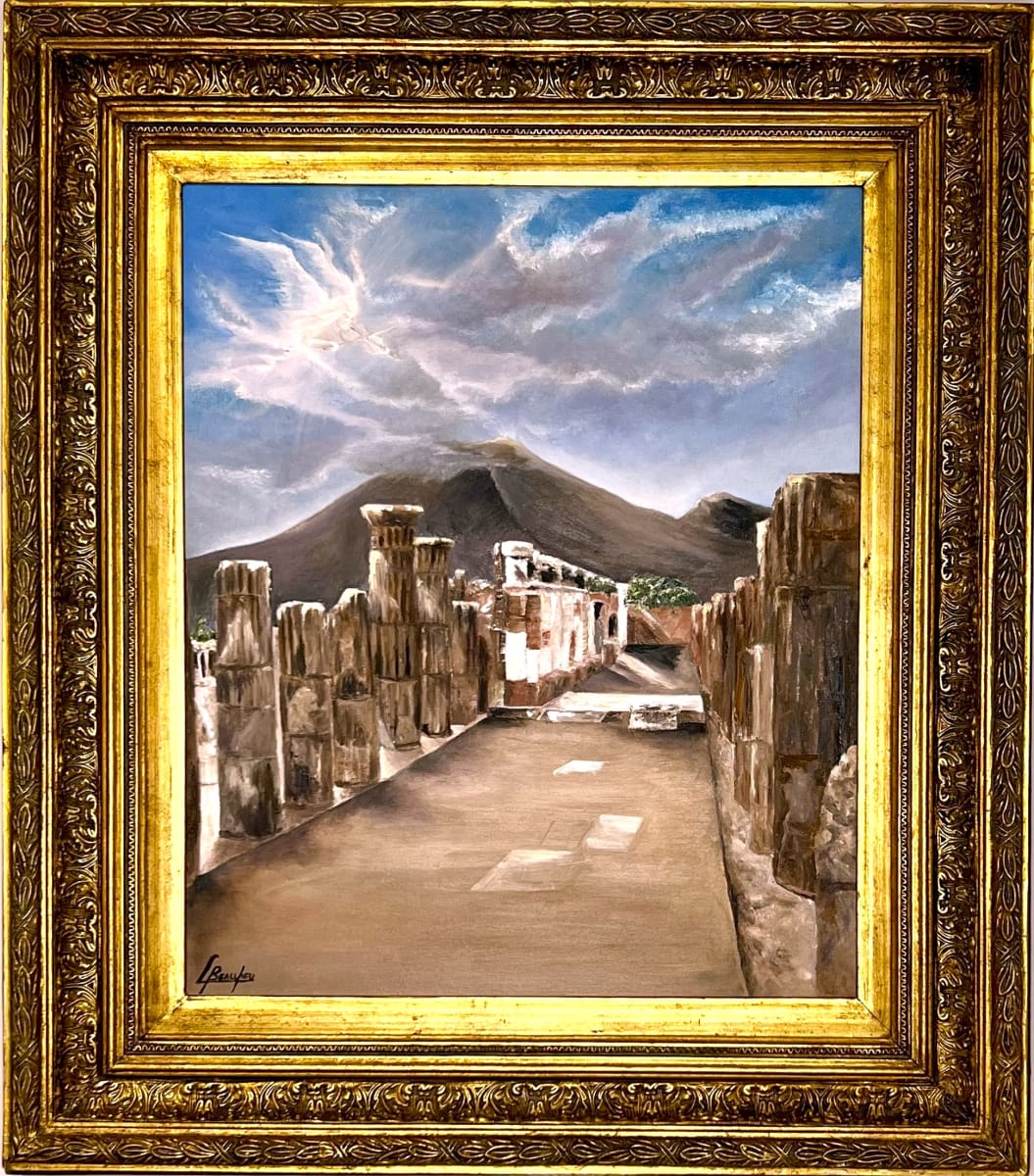 ´LOST SONG: POMPEII ‘ by Louise S Beaulieu  Image: Lost Song Pompeii Antique Framed