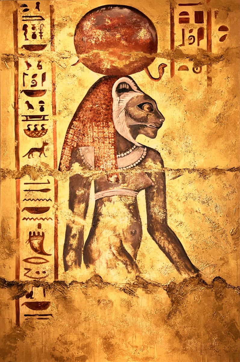 SEKHMET NETERU - EGYPT KOM OMBO TEMPLE by Louise S Beaulieu  Image: Sekhmet - Egyptian Goddess of war and healing.