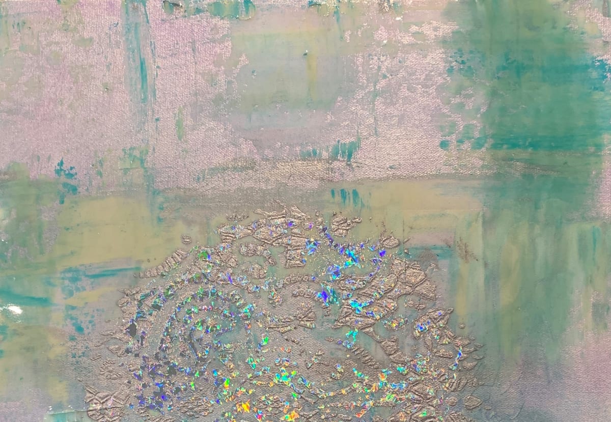 Moonlight Bathing by Louise Beaulieu  Image: A Series of 5 pieces of reflections of the moon over water. Commisioned series