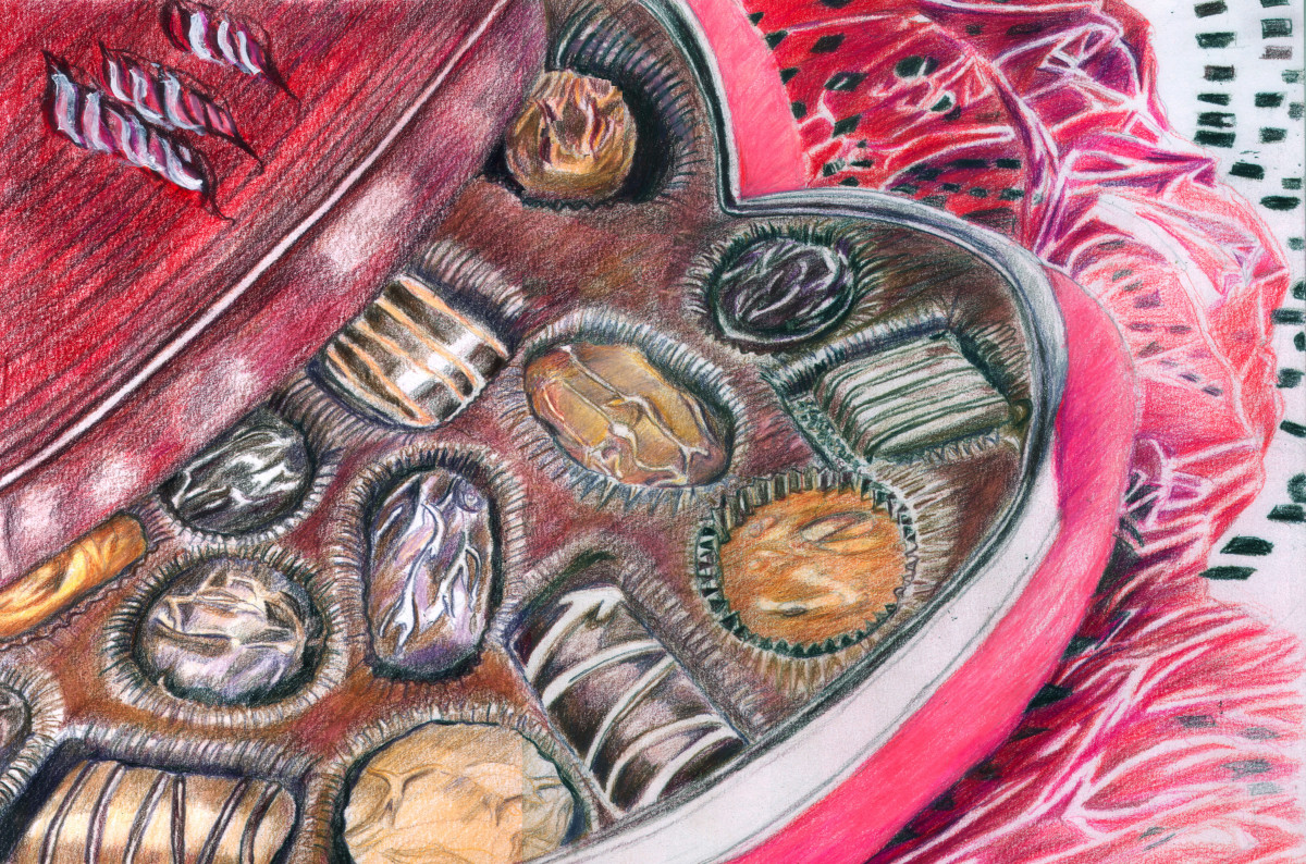 "Chocolates in a Heart" by Candace Hardy 