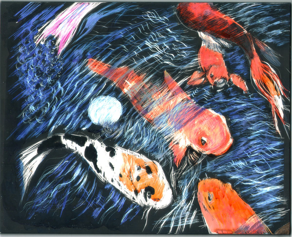 "A Gathering of Koi" by Candace Hardy 