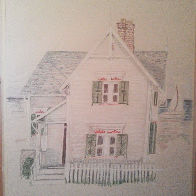  “Keepers House” 24Hx18W Prismacolor on Strathmore Gray Scale   by Candace Hardy 