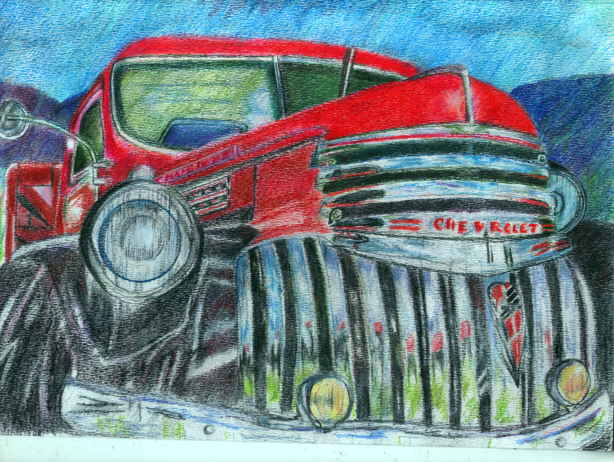 "Red Chevy Truck" by Candace Hardy 