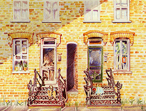 Washington Rowhouse 1942 by Candace Hardy 