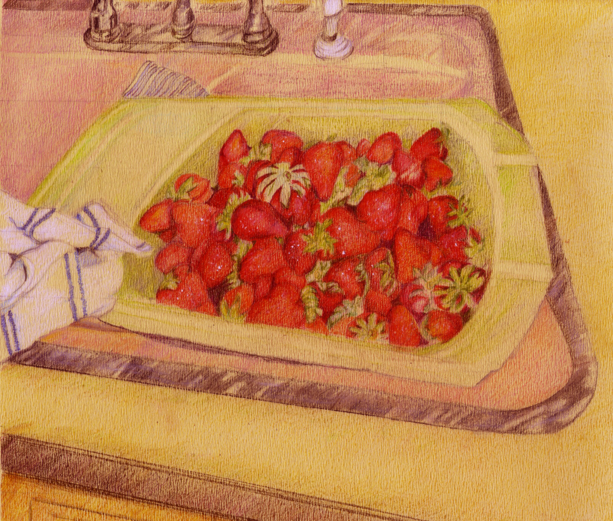"Strawberries in the Sink" by Candace Hardy 