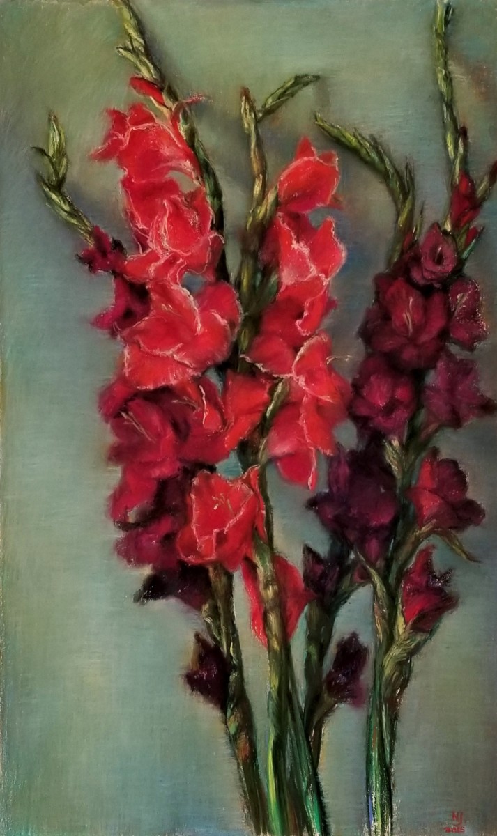 Cadmium Red Gladiolus by Nancy Jaramillo 