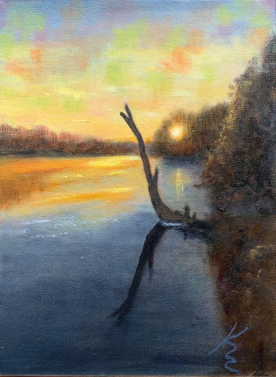 River At Sunrise by Kate Emery 