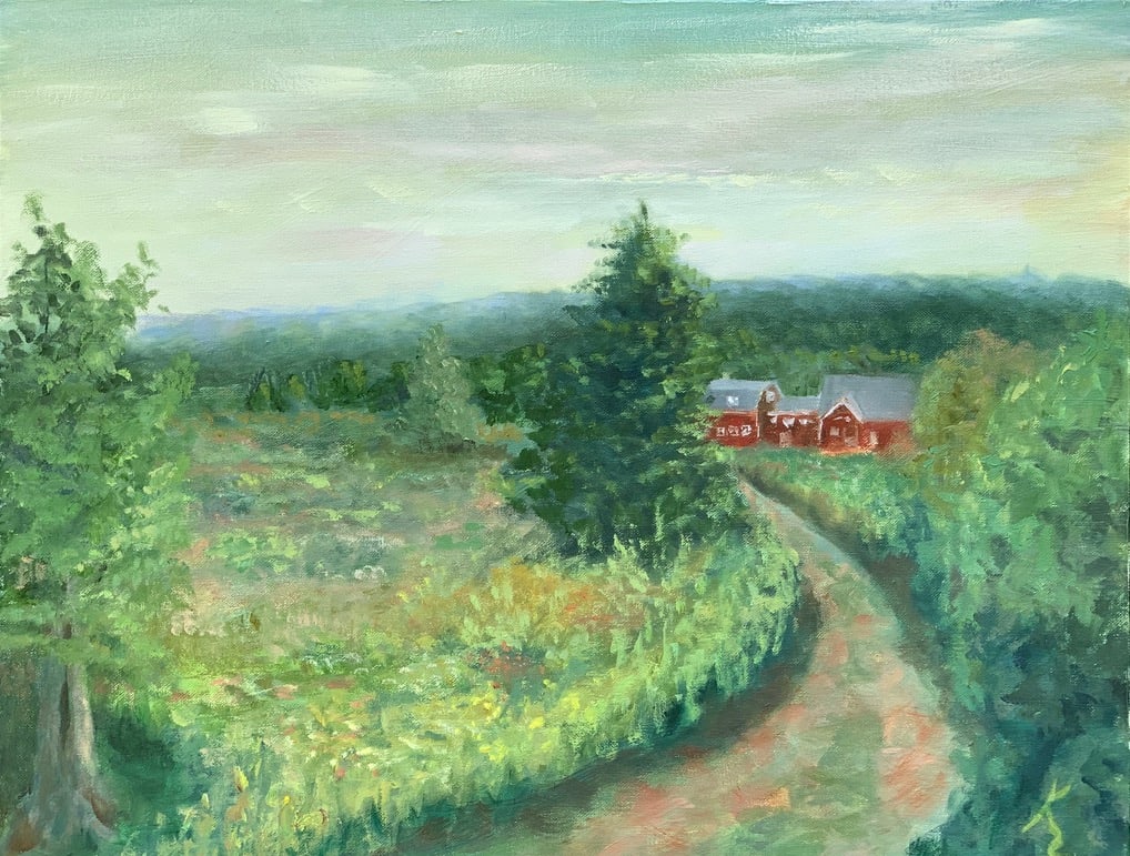 Holcomb Farm - East Fields View by Kate Emery 