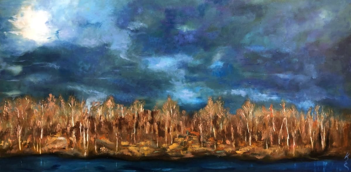 December Clouds on the Farmington by Kate Emery 