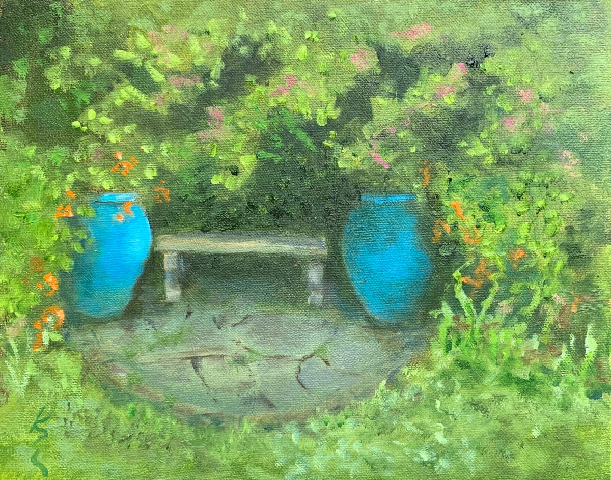 Blue Pots by Kate Emery 