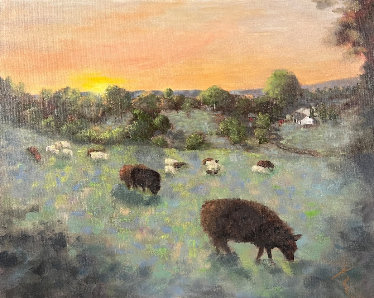 Serenity by Kate Emery  Image: Sunset in the pastures at Hill-Stead is a meditation in serenity