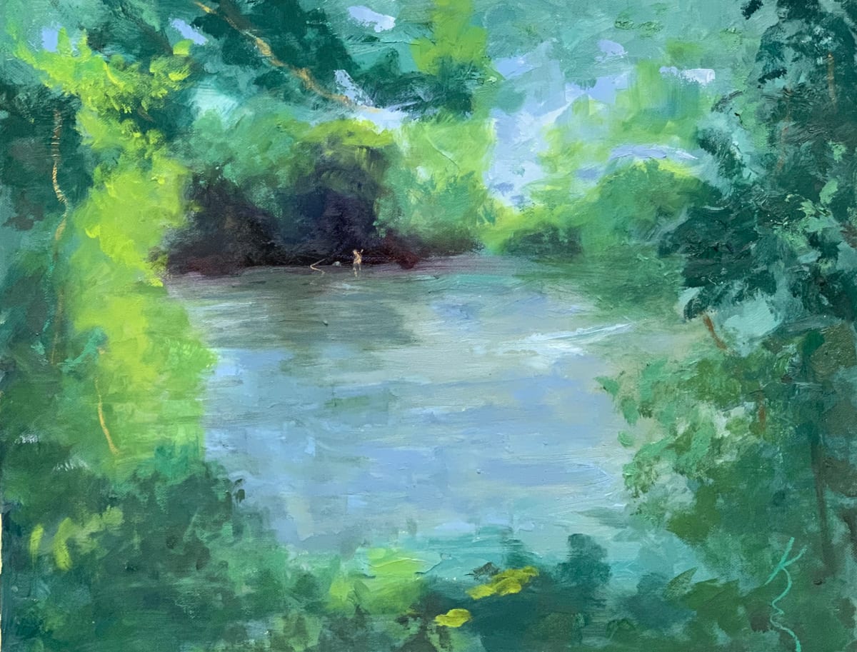 Fishing on the Farmington by Kate Emery 