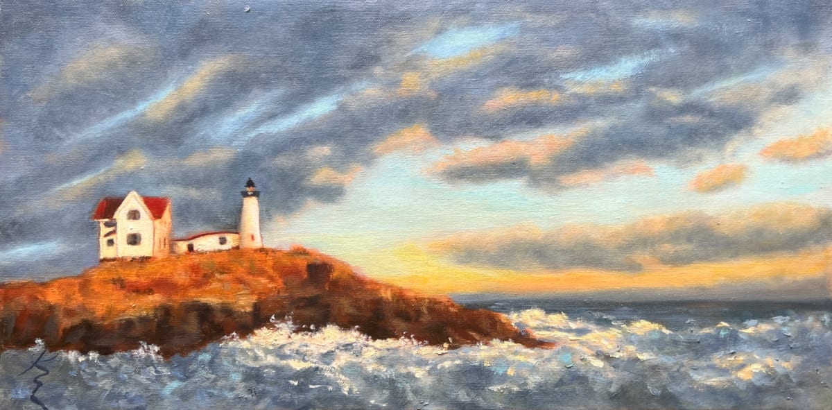 Nubble Light House at Sunset by Kate Emery 